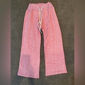 THE GREAT. Pink Textured Knit Top